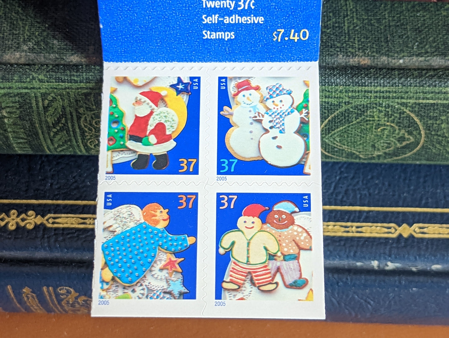 Holiday Cookies, Vintage Unused USPS 37 Cent Postage Stamps, 2005, Self-Adhesive
