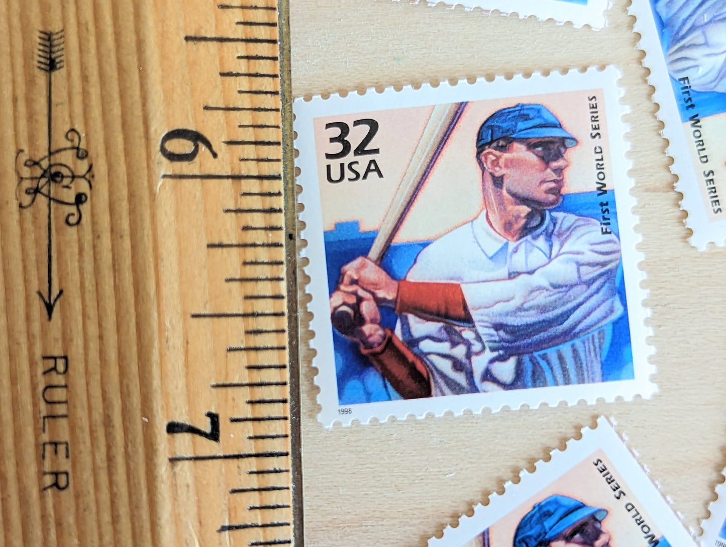 First World Series, Set of 5, Vintage Unused USPS 32 Cent Postage Stamps, 1900s Celebrate the Century Series 1998, Gummed