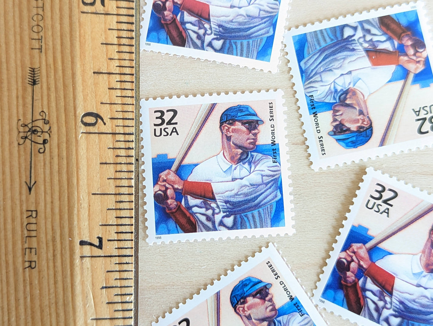 First World Series, Set of 5, Vintage Unused USPS 32 Cent Postage Stamps, 1900s Celebrate the Century Series 1998, Gummed