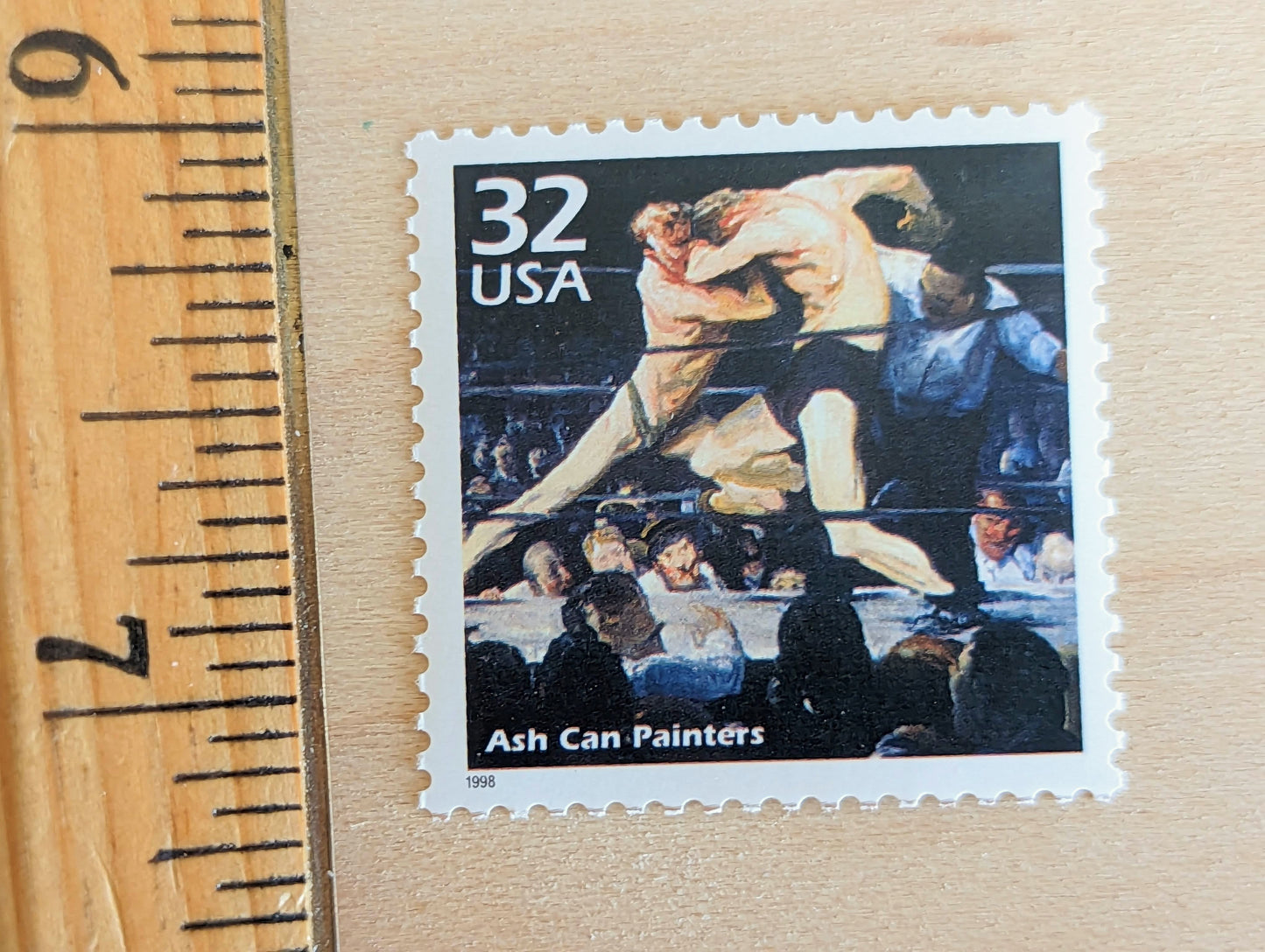 Ash Can Painters, Set of 5, Vintage Unused USPS 32 Cent Postage Stamps, 1900s Celebrate the Century Series 1998, Gummed
