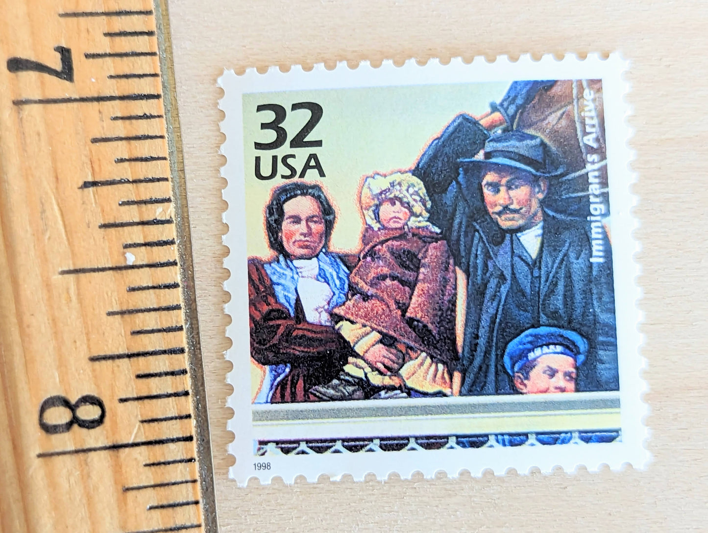 Ellis Island, Set of 5, Vintage Unused USPS 32 Cent Postage Stamps, 1900s Celebrate the Century Series 1998, Gummed