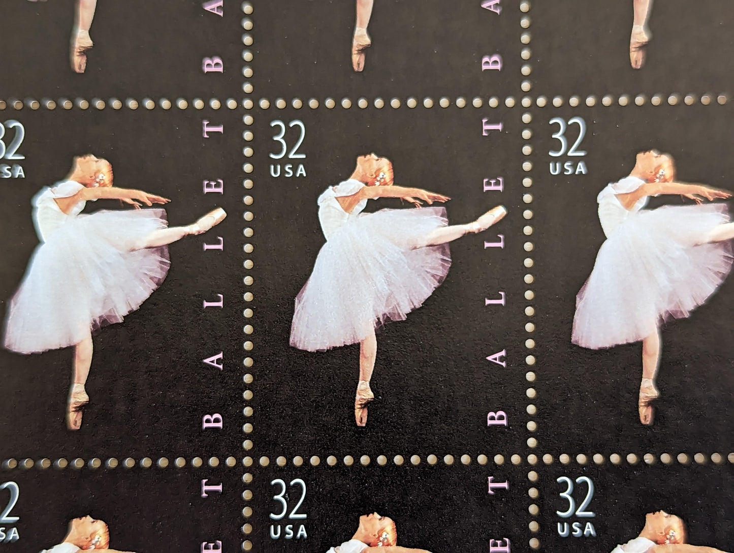 Ballet, Vintage Unused USPS 32 Cent Postage Stamps, American Ballet Stamps, 1998, Gummed