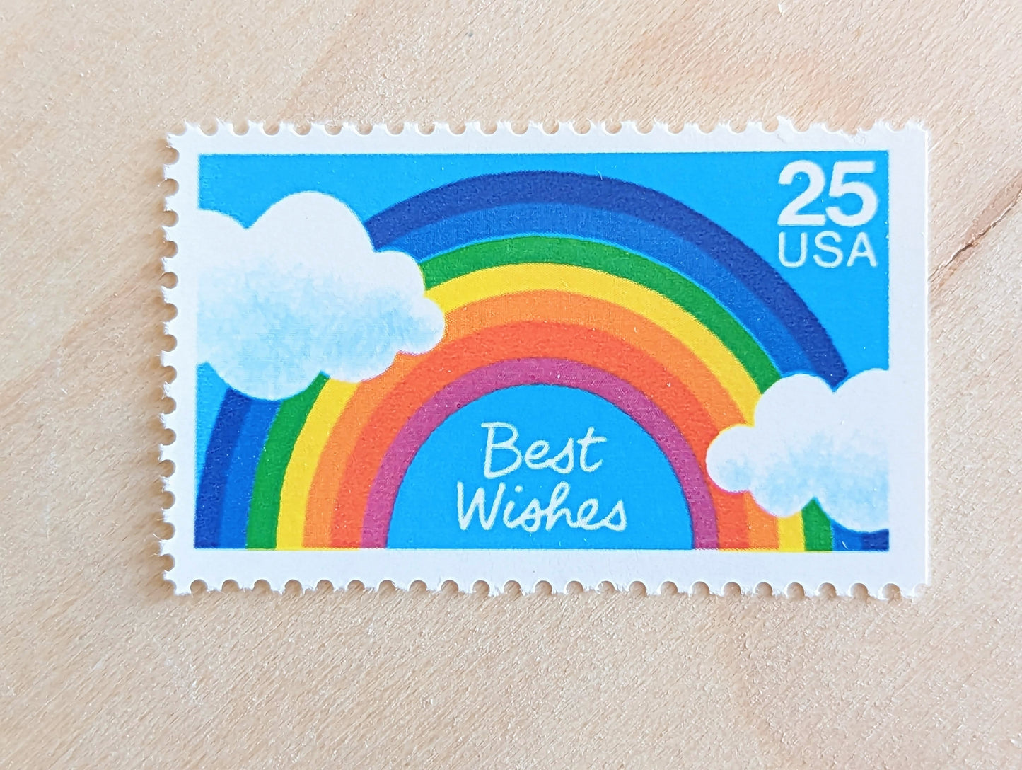 Best Wishes Stamps, Set of 5, Vintage Unused USPS 25 Cent Postage Stamps, Best Wishes Stamps 1988, Gummed