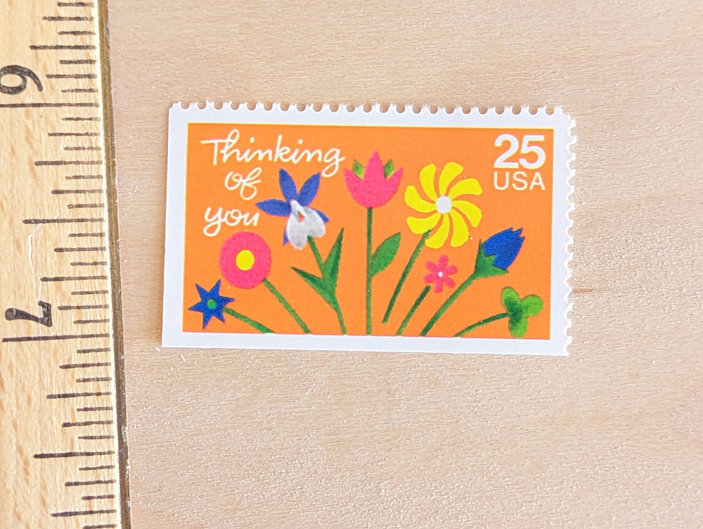 Thinking of You Stamps, Set of 5, Vintage Unused USPS 25 Cent Postage Stamps, Thinking of You Stamps 1988, Gummed