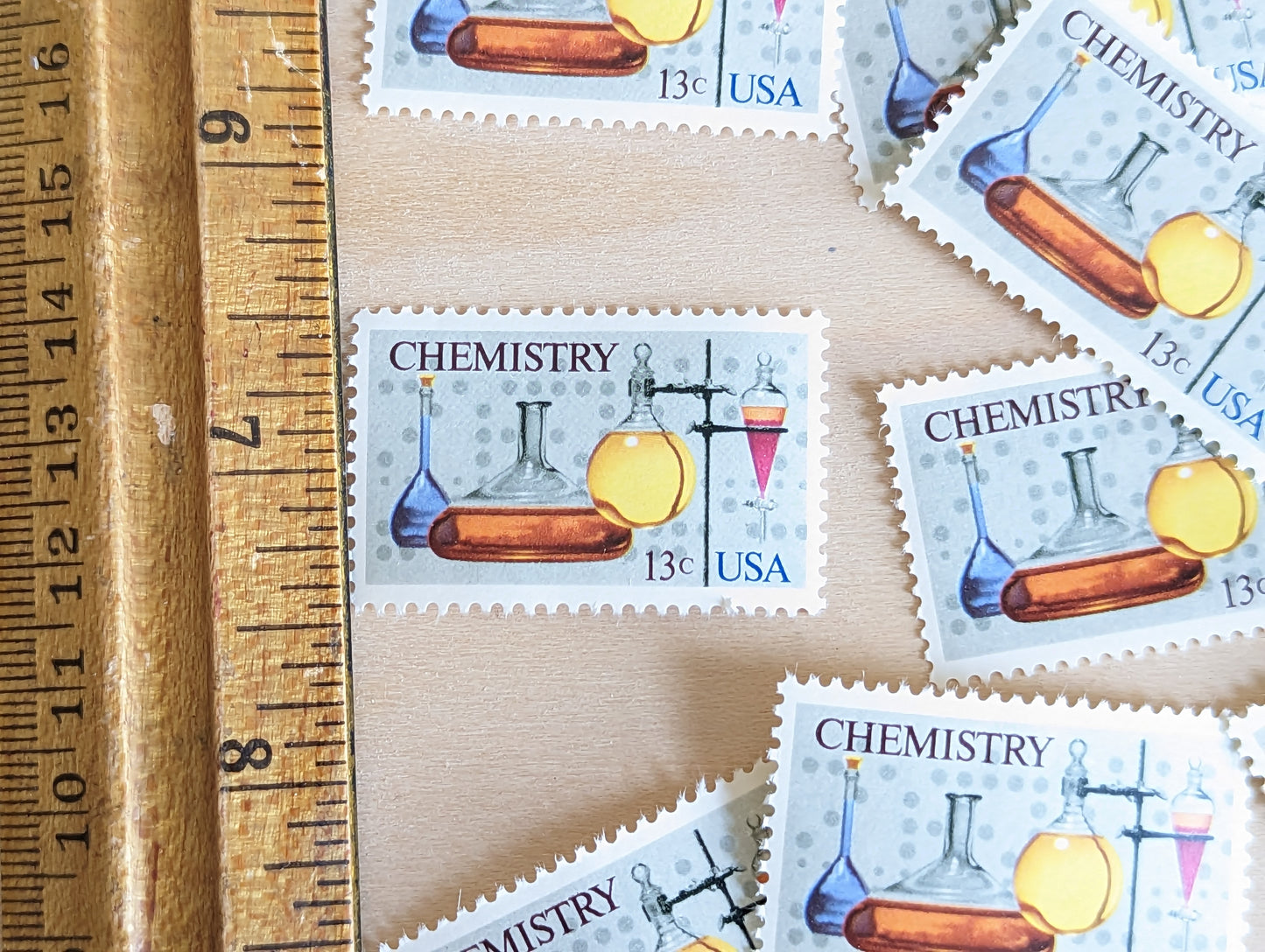 Chemistry, Vintage Unused USPS 13 Cent Postage Stamps, Chemistry Stamps, 1976, Gummed