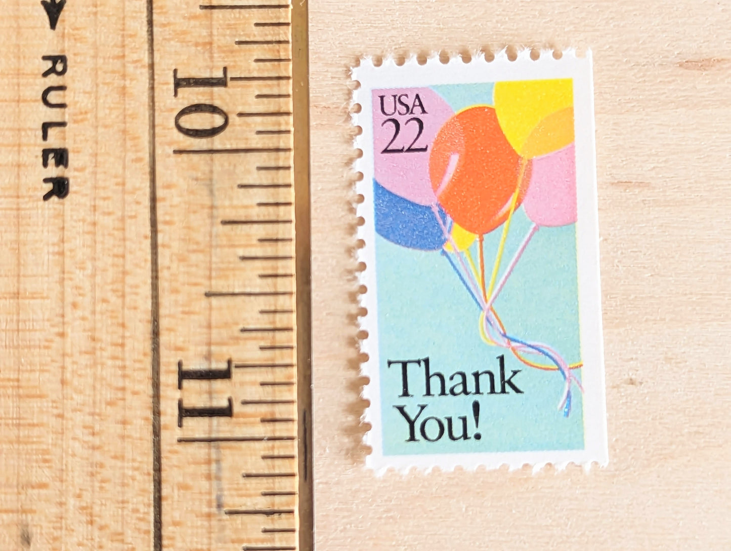 Thank You! Stamps, Set of 5, Vintage Unused USPS 22 Cent Postage Stamps, Thank You Stamps 1987, Gummed