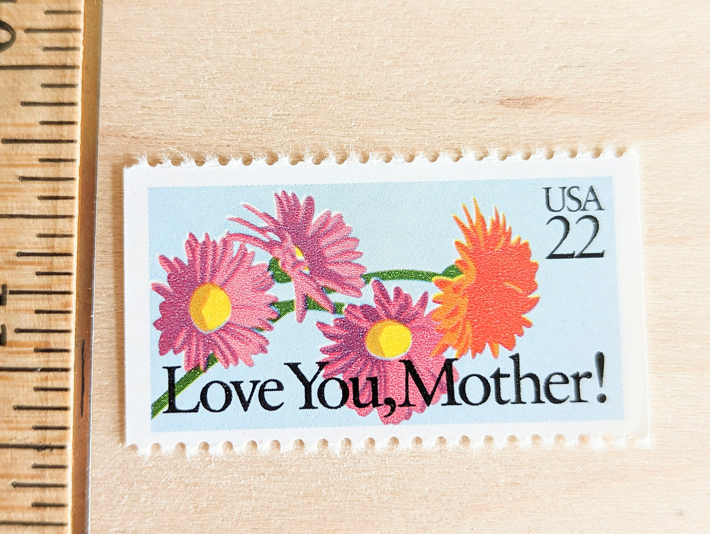 Love You, Mother! Stamps, Set of 5, Vintage Unused USPS 22 Cent Postage Stamps, Mother’s Day Stamps 1987, Gummed
