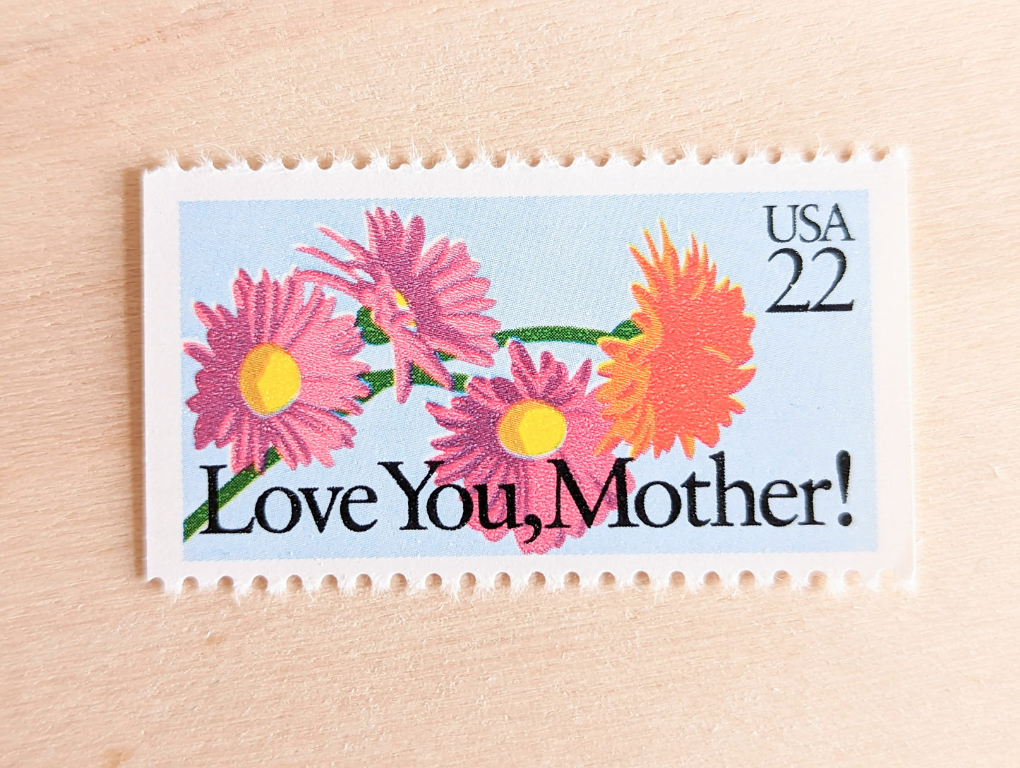 Love You, Mother! Stamps, Set of 5, Vintage Unused USPS 22 Cent Postage Stamps, Mother’s Day Stamps 1987, Gummed