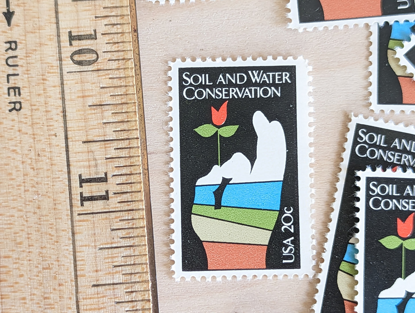 Soil and Water Conservation, Vintage Unused USPS 20 Cent Postage Stamps, Soil and Water Conservation Stamps, 1984, Gummed