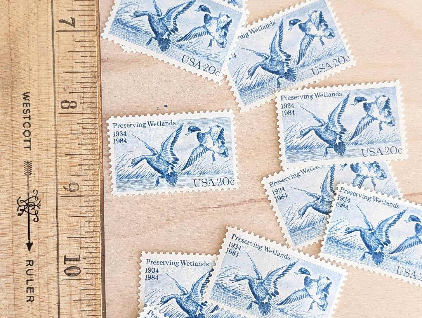 Preserving Wetlands, Vintage Unused USPS 20 Cent Postage Stamps, Preserving Wetlands Stamps, 1984, Gummed