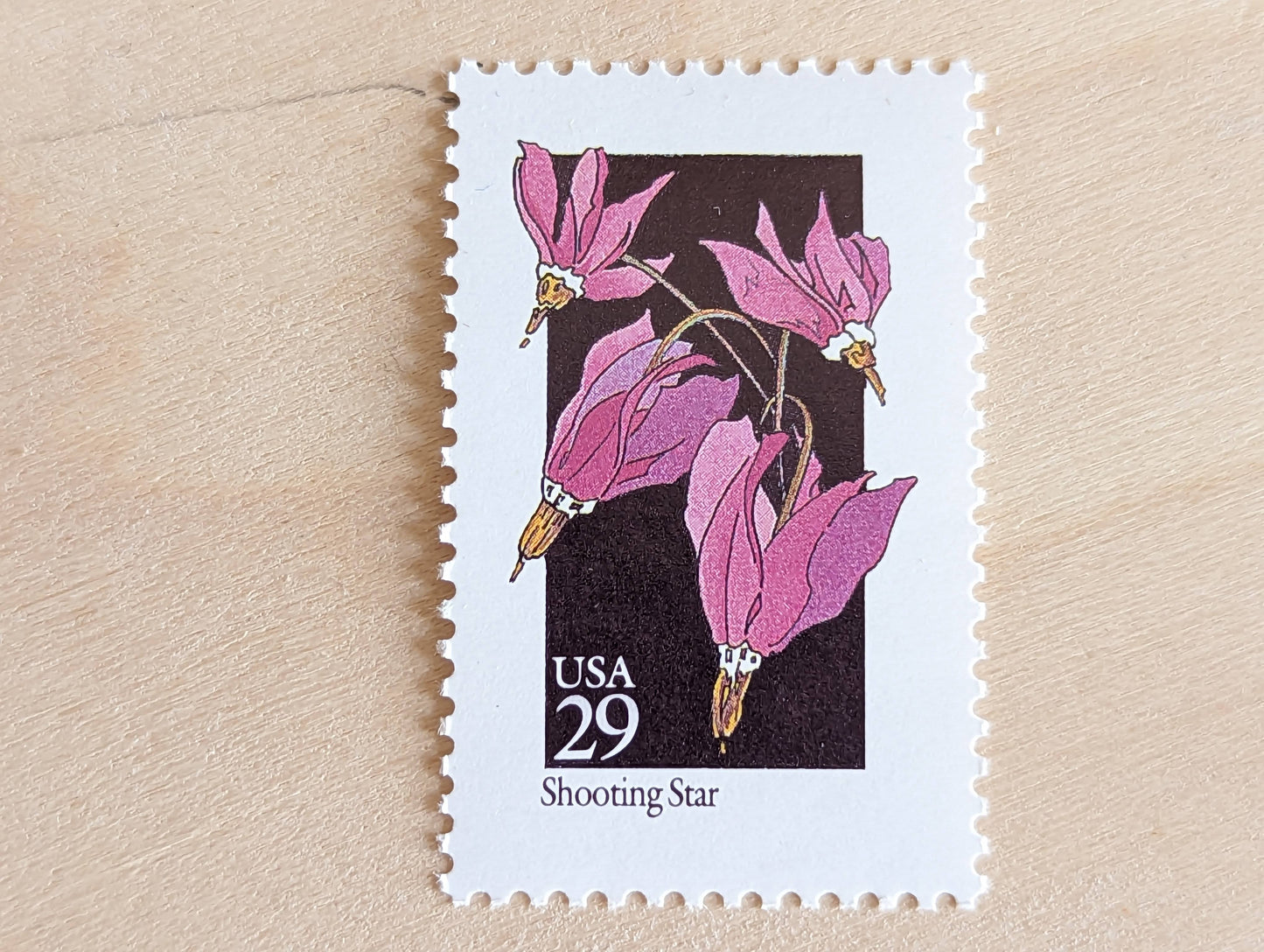 Set of 5 Shooting Star Wildflower Stamps, 29 cent stamps, 1992 Unused USPS Postage Stamp