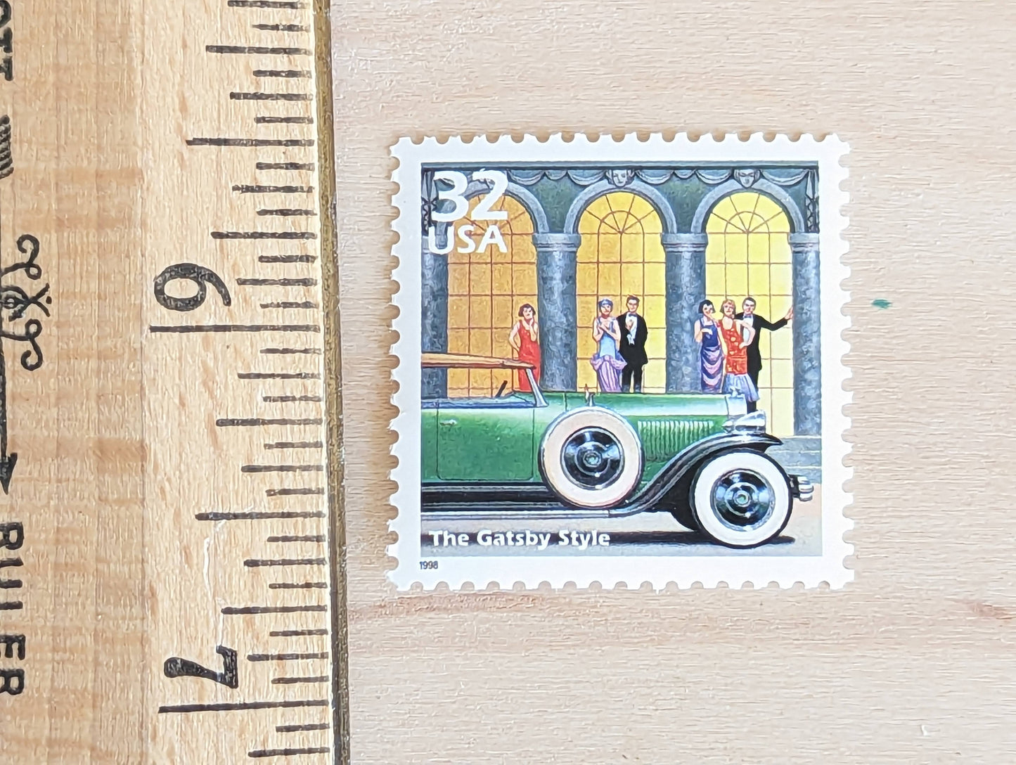The Great Gatsby, Set of 5, Vintage Unused USPS 32 Cent Postage Stamps, 1920s Celebrate the Century Series 1998, Gummed