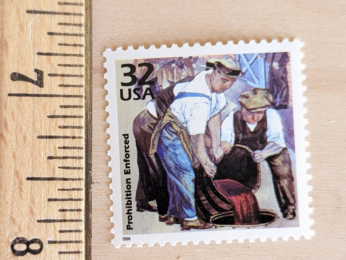 The 18th Amendment, Set of 5, Vintage Unused USPS 32 Cent Postage Stamps, Prohibition 1920s Celebrate the Century Series 1998, Gummed