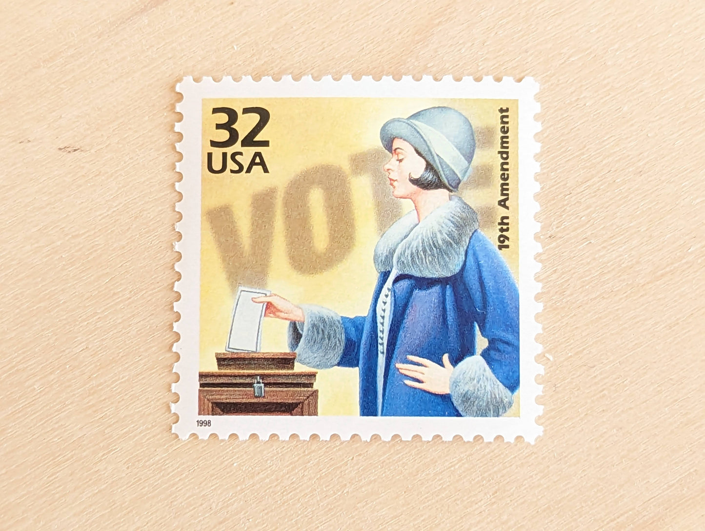 The 19th Amendment, Set of 5, Vintage Unused USPS 32 Cent Postage Stamps, 1920s Celebrate the Century Series 1998, Gummed