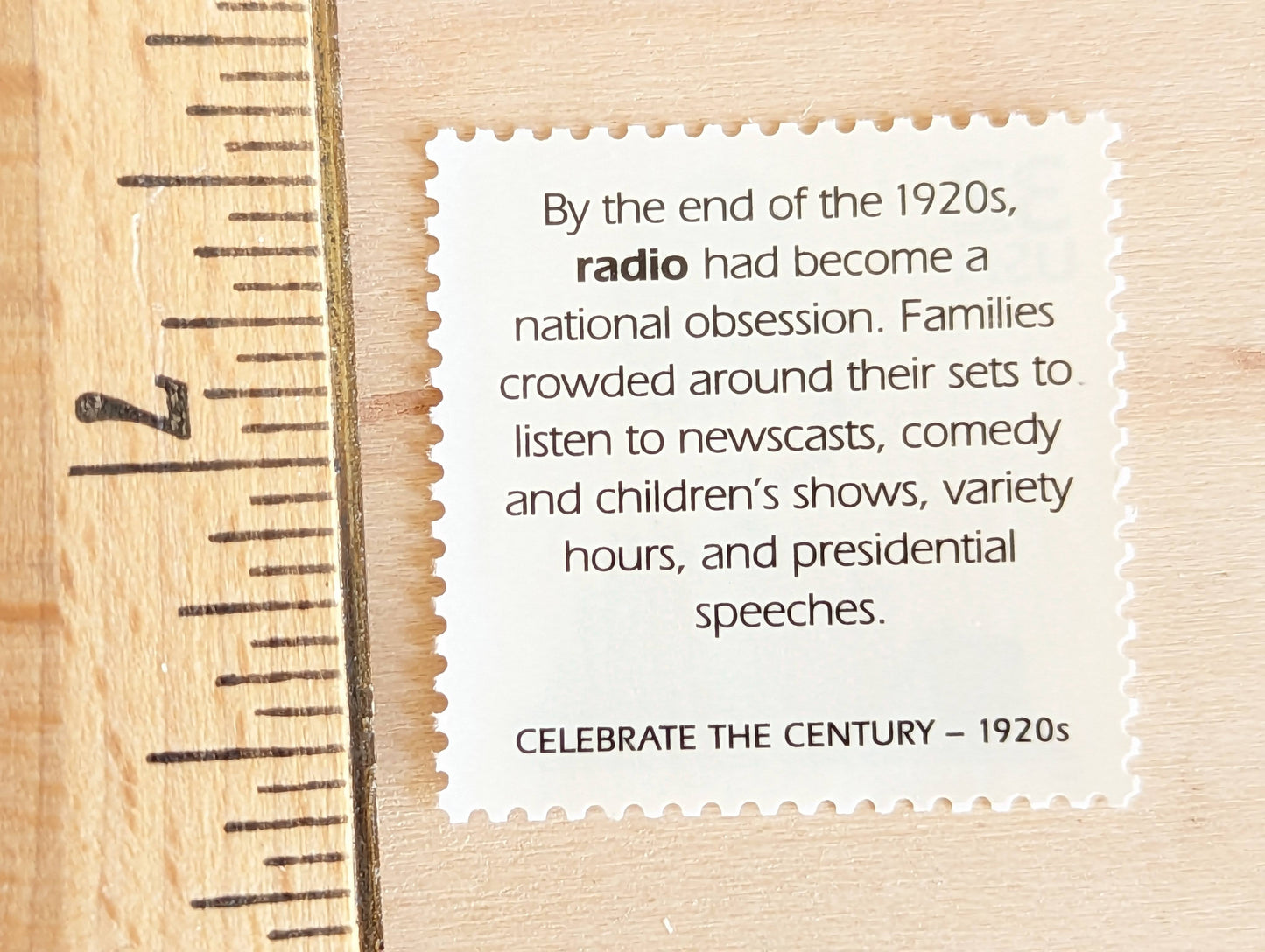 Radio, Set of 5, Vintage Unused USPS 32 Cent Postage Stamps, 1920s Celebrate the Century Series 1998, Gummed