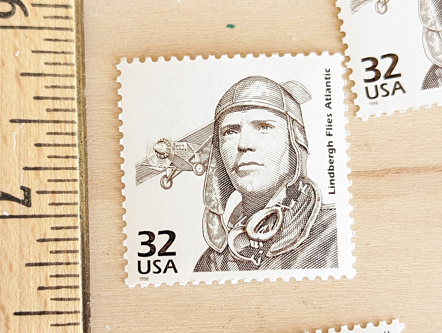 Charles Lindbergh, Set of 5, Vintage Unused USPS 32 Cent Postage Stamps, 1920s Celebrate the Century Series 1998, Gummed