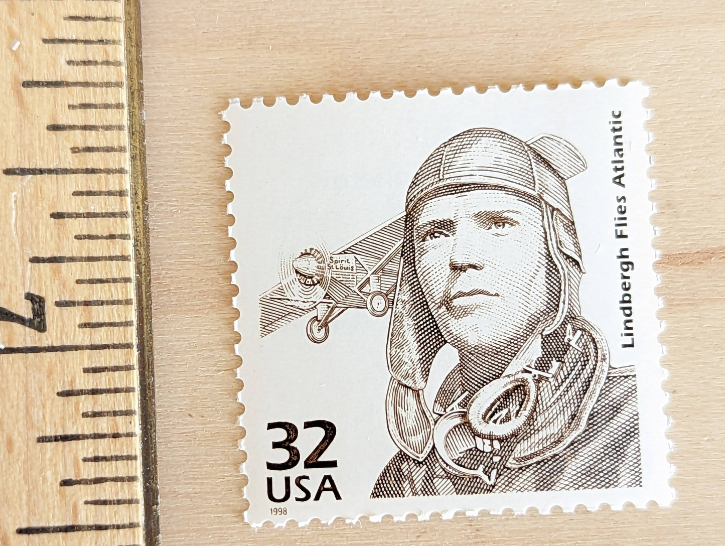 Charles Lindbergh, Set of 5, Vintage Unused USPS 32 Cent Postage Stamps, 1920s Celebrate the Century Series 1998, Gummed
