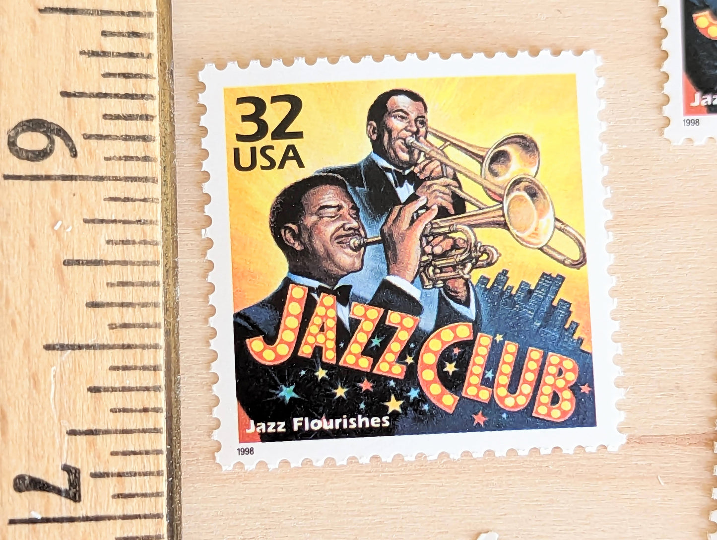 Jazz, Set of 5, Vintage Unused USPS 32 Cent Postage Stamps, 1920s Celebrate the Century Series 1998, Gummed