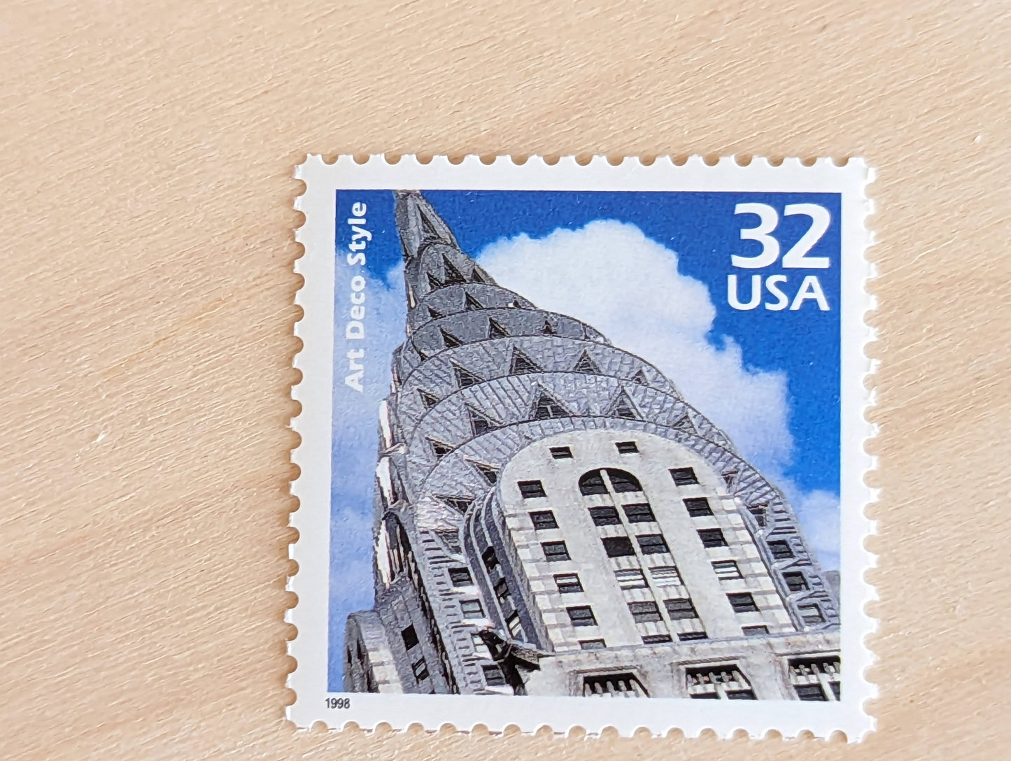 Art Deco, Set of 5, Vintage Unused USPS 32 Cent Postage Stamps, 1920s Celebrate the Century Series 1998, Gummed