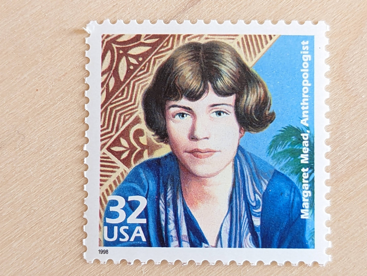 Anthropologist Margaret Mead, Set of 5, Vintage Unused USPS 32 Cent Postage Stamps, 1920s Celebrate the Century Series 1998, Gummed