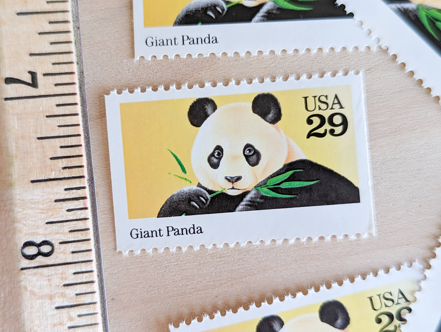 Giant Panda Stamps, Set of 5, Vintage Unused USPS 29 Cent Postage Stamps, Wild Animals 1992, Gummed