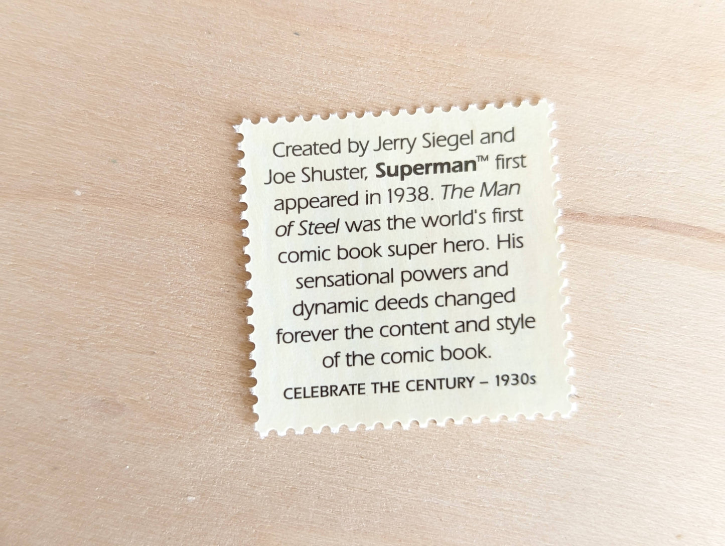 Superman stamps, Set of 5, Vintage Unused USPS 32 Cent Postage Stamps, 1930s Celebrate the Century Stamps 1998, Gummed