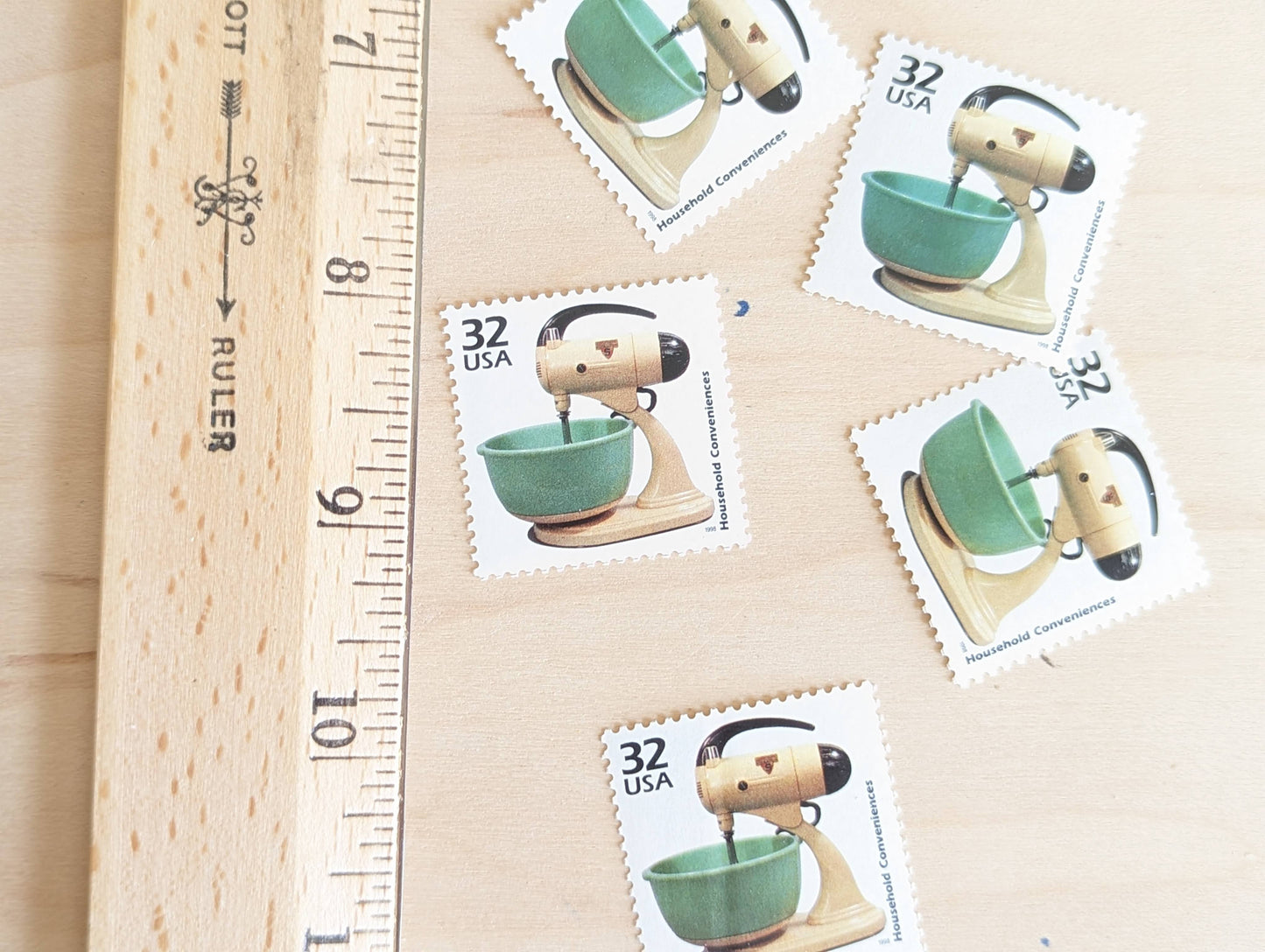 Household Purchases stamps, Set of 5, Vintage Unused USPS 32 Cent Postage Stamps, 1930s Celebrate the Century Stamps 1998, Gummed