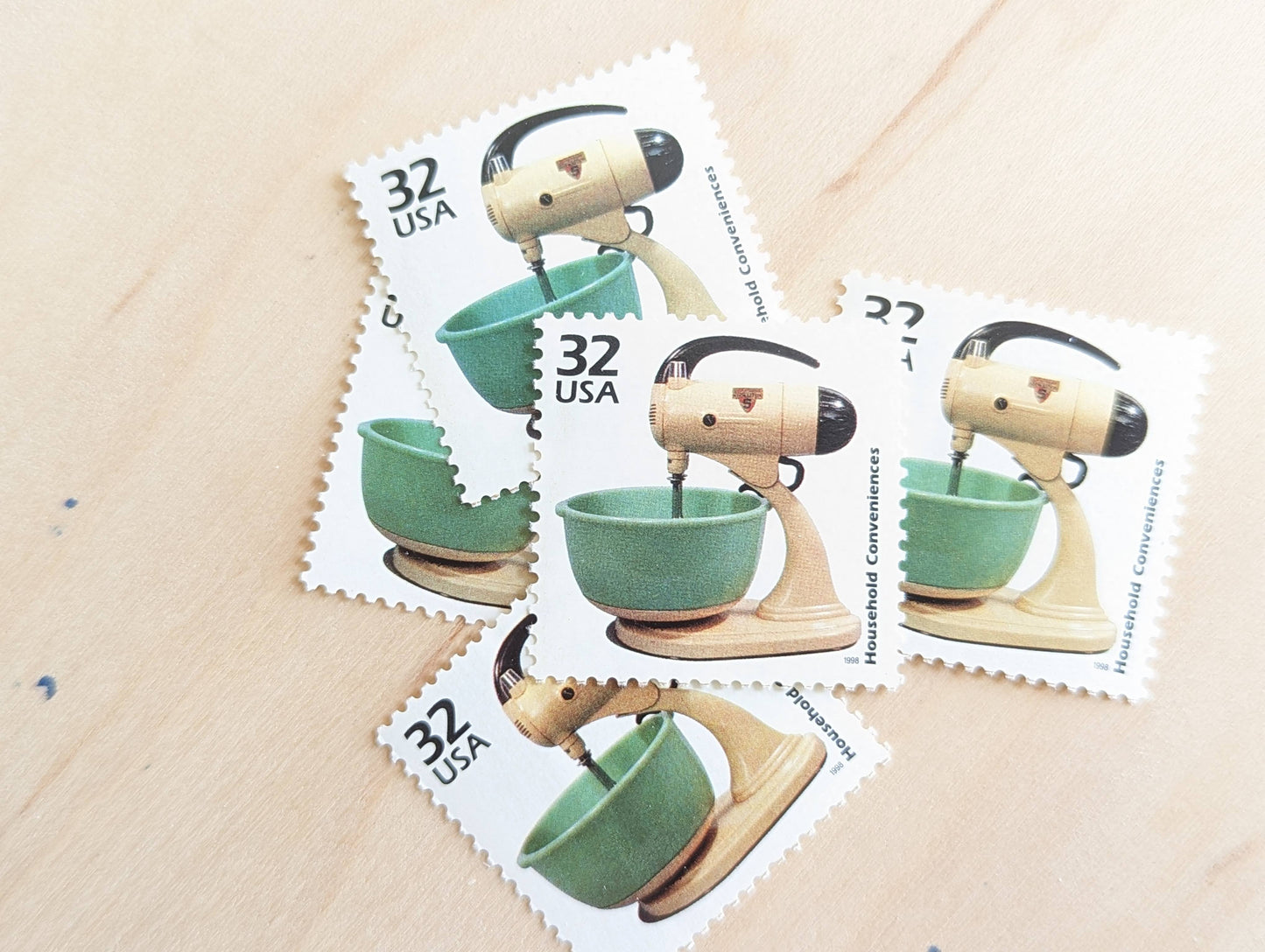 Household Purchases stamps, Set of 5, Vintage Unused USPS 32 Cent Postage Stamps, 1930s Celebrate the Century Stamps 1998, Gummed