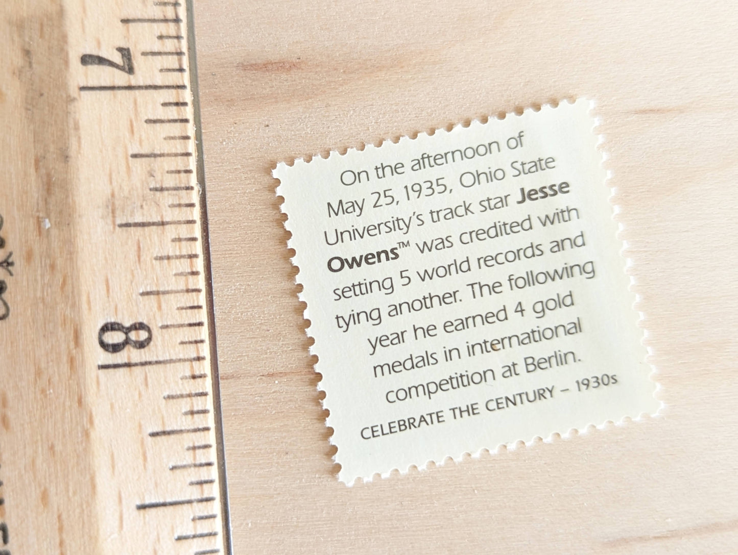 Jesse Owens stamps, Set of 5, Vintage Unused USPS 32 Cent Postage Stamps, 1930s Celebrate the Century Stamps 1998, Gummed