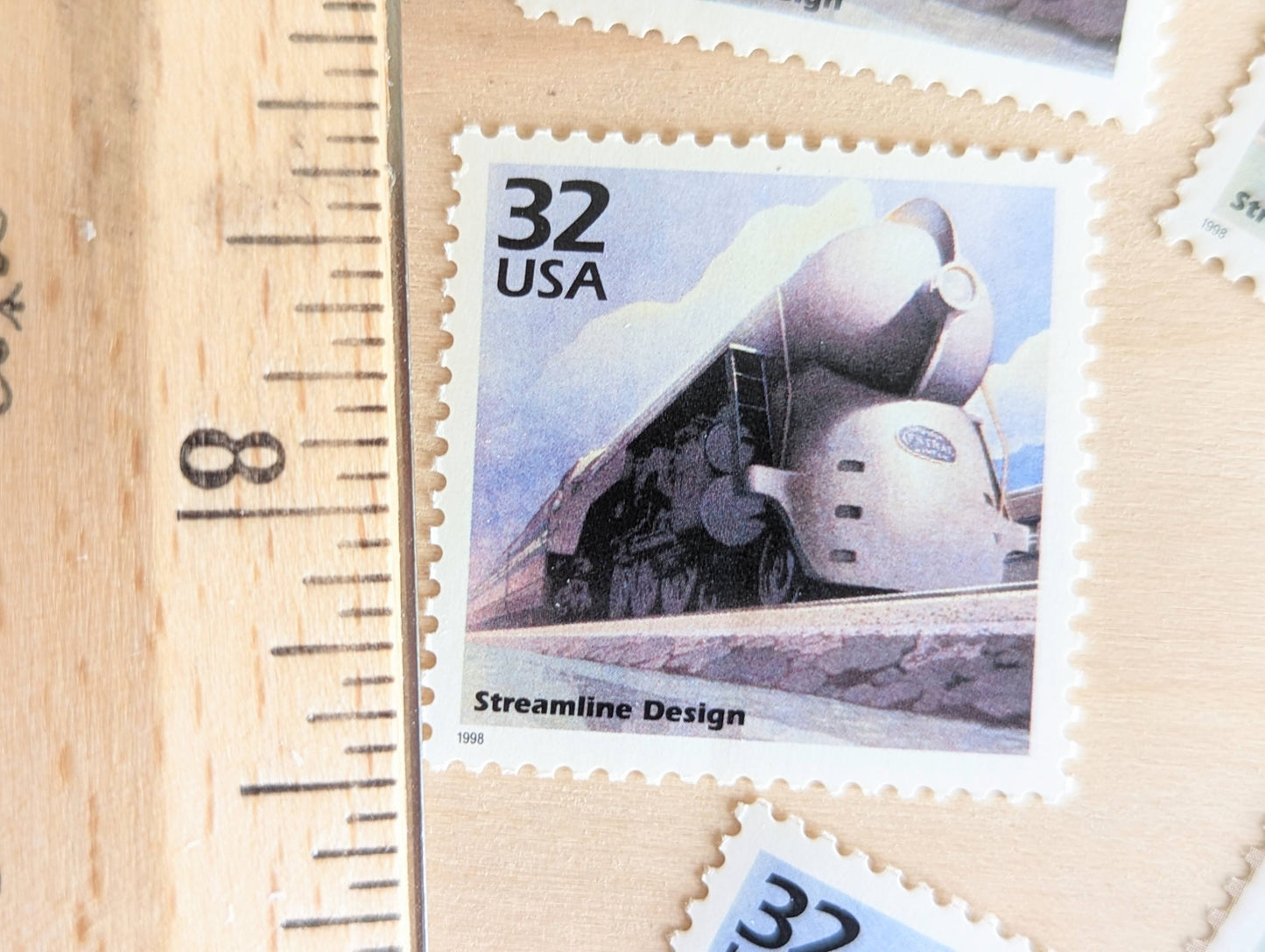 Streamline Designs stamps, Set of 5, Vintage Unused USPS 32 Cent Postage Stamps, 1930s Celebrate the Century Stamps 1998, Gummed