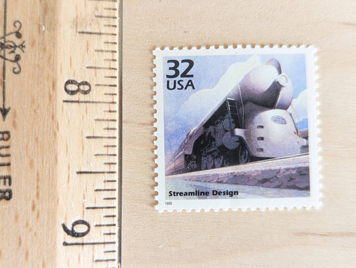Streamline Designs stamps, Set of 5, Vintage Unused USPS 32 Cent Postage Stamps, 1930s Celebrate the Century Stamps 1998, Gummed