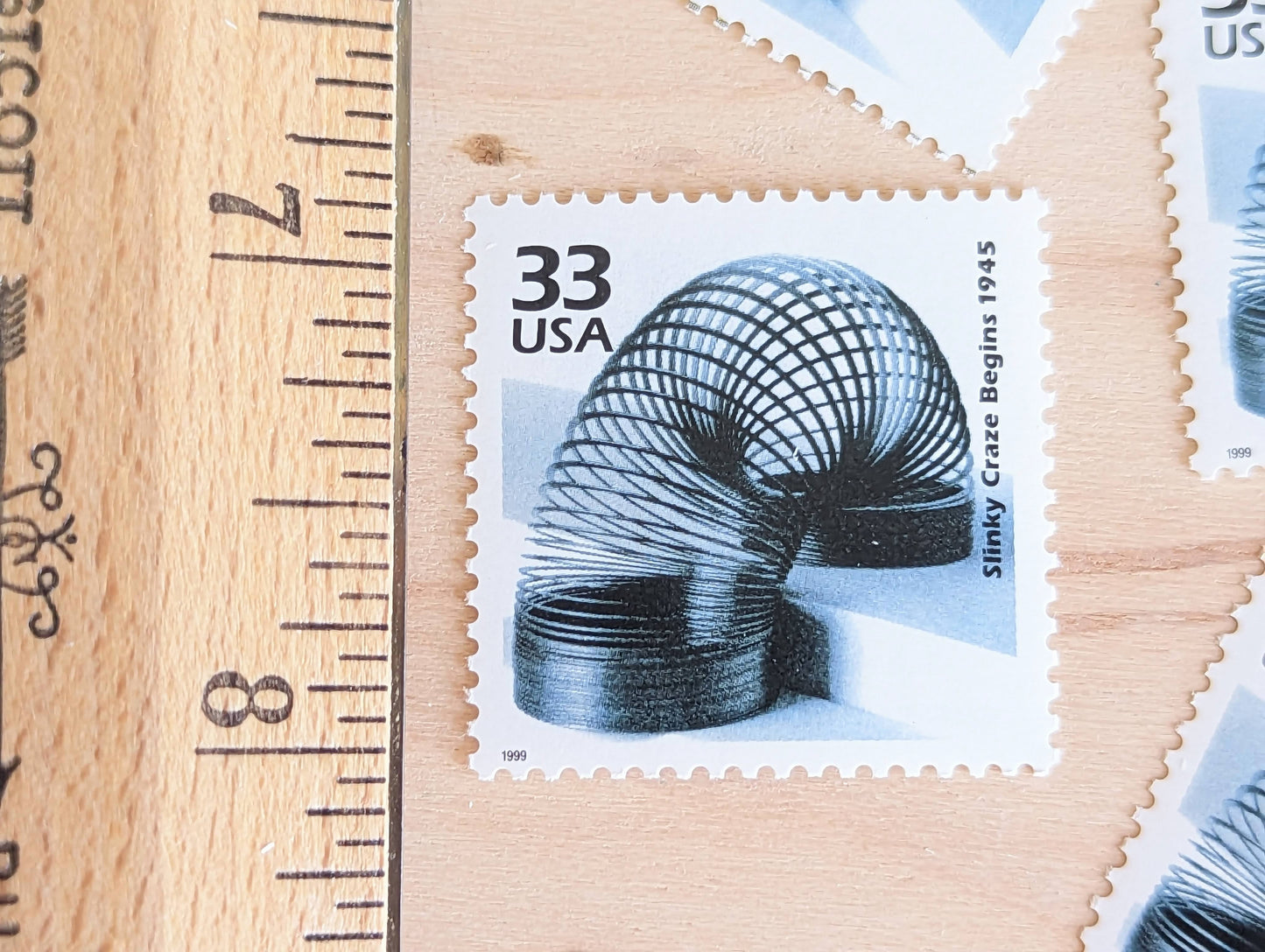 Slinky Stamps, Set of 5, Vintage Unused USPS 33 Cent Postage Stamps, 1940s Celebrate the Century Stamps 1998, Gummed