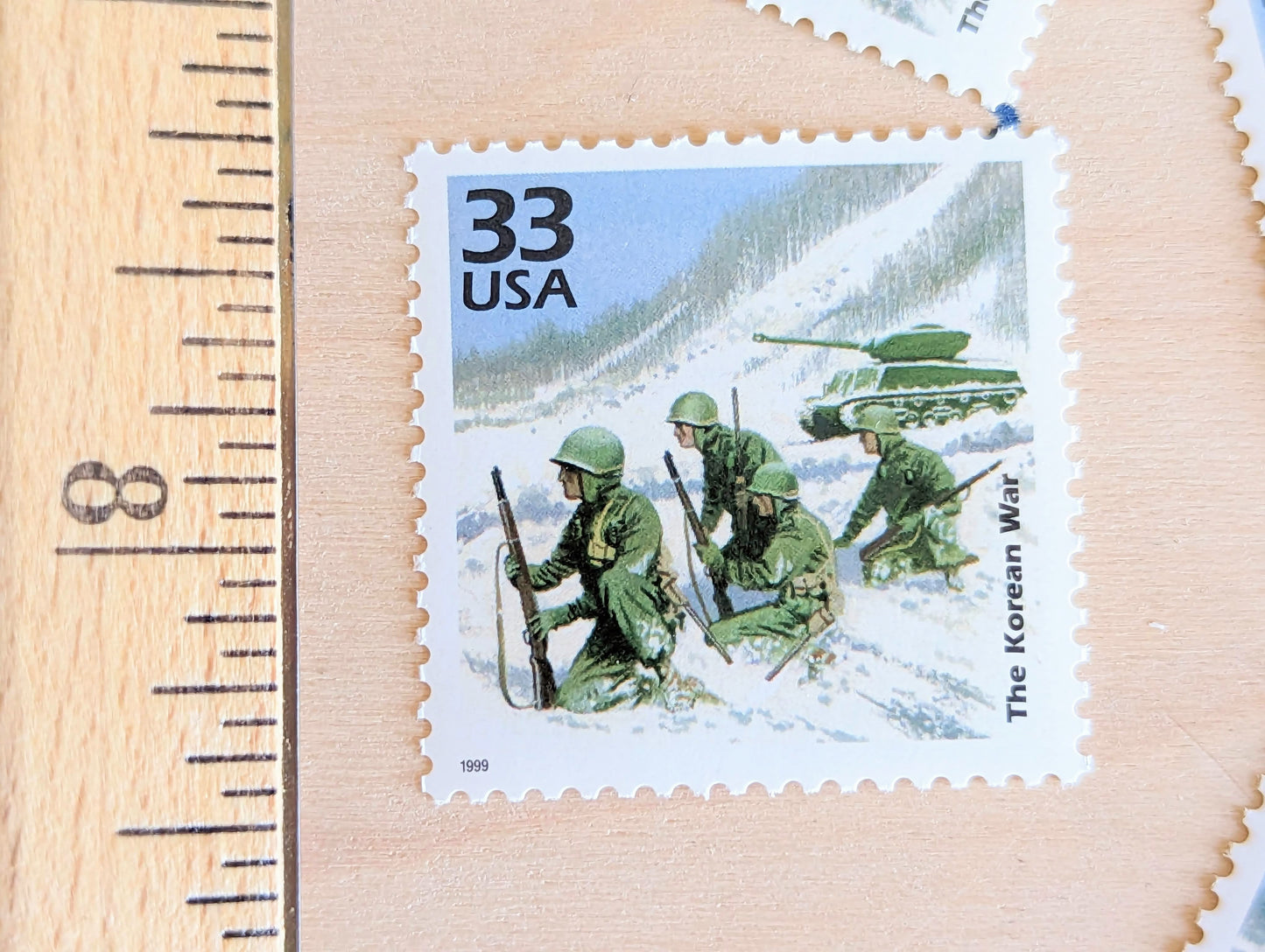 The Korean War Stamps,mSet of 5, Vintage Unused USPS 33 Cent Postage Stamps, 1950s Celebrate the Century Stamps 1998, Gummed