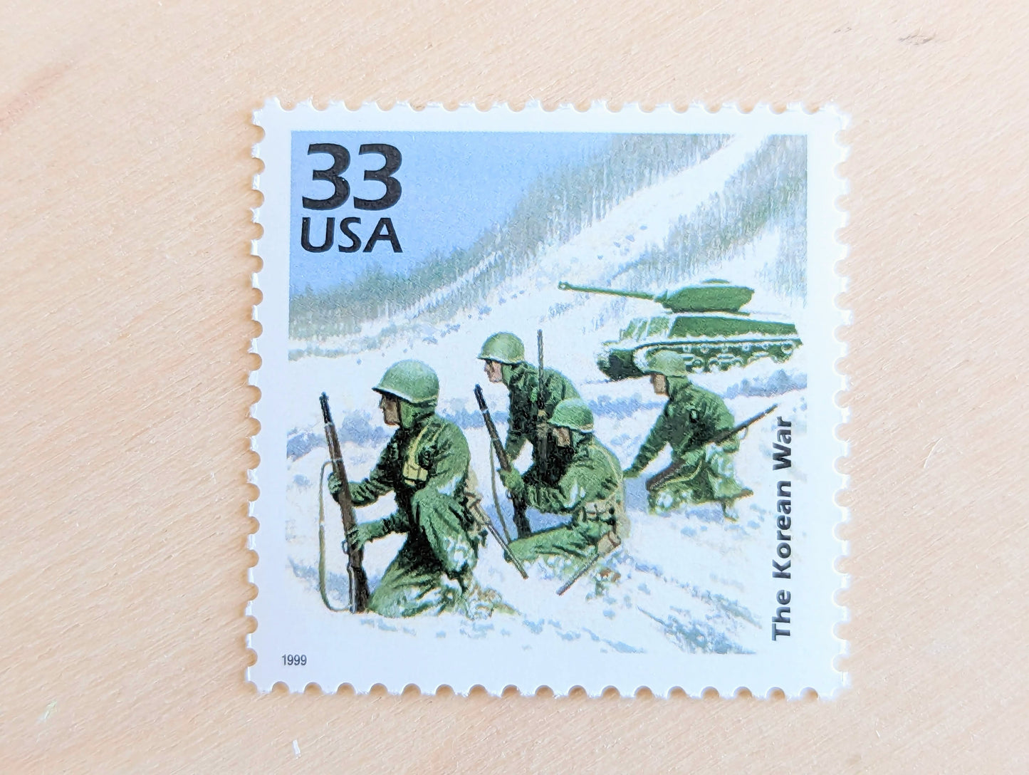 The Korean War Stamps,mSet of 5, Vintage Unused USPS 33 Cent Postage Stamps, 1950s Celebrate the Century Stamps 1998, Gummed