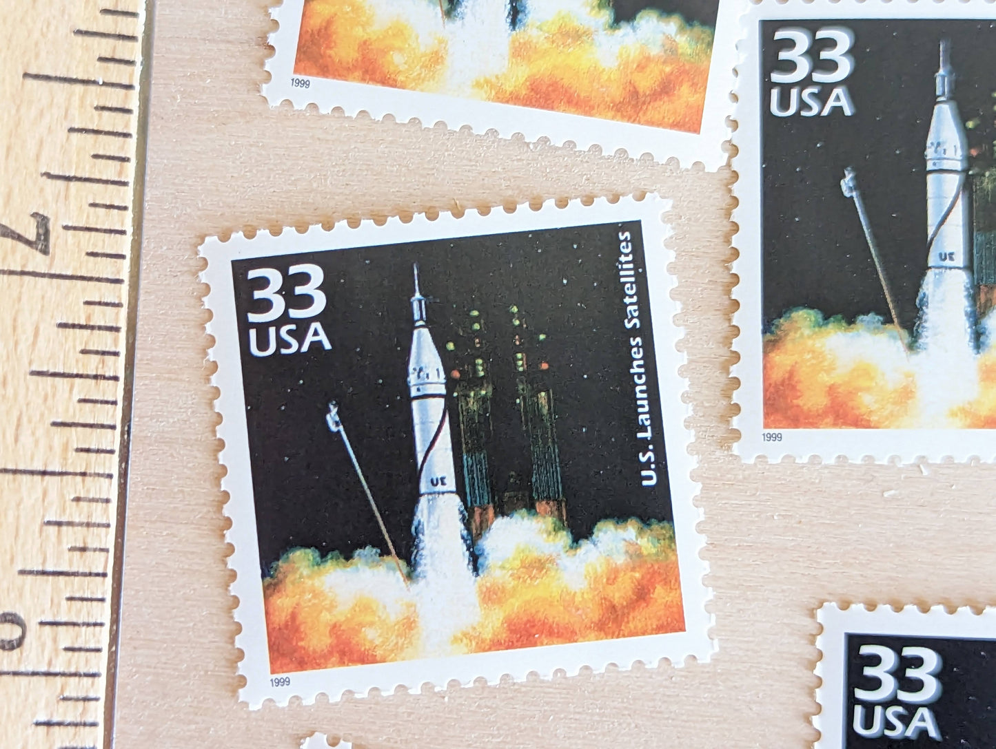 Explorer 1 Stamps, Set of 5, Vintage Unused USPS 33 Cent Postage Stamps, 1950s Celebrate the Century Stamps 1998, Gummed