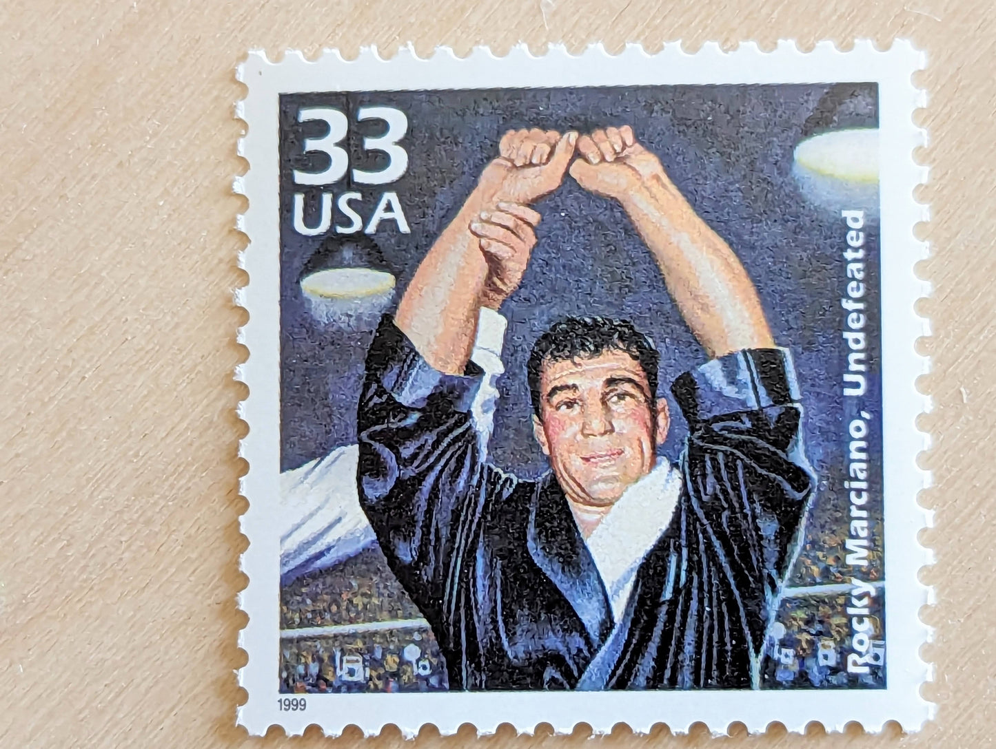 Rocky Marciano Stamps, Set of 5, Vintage Unused USPS 33 Cent Postage Stamps, 1950s Celebrate the Century Stamps 1998, Gummed