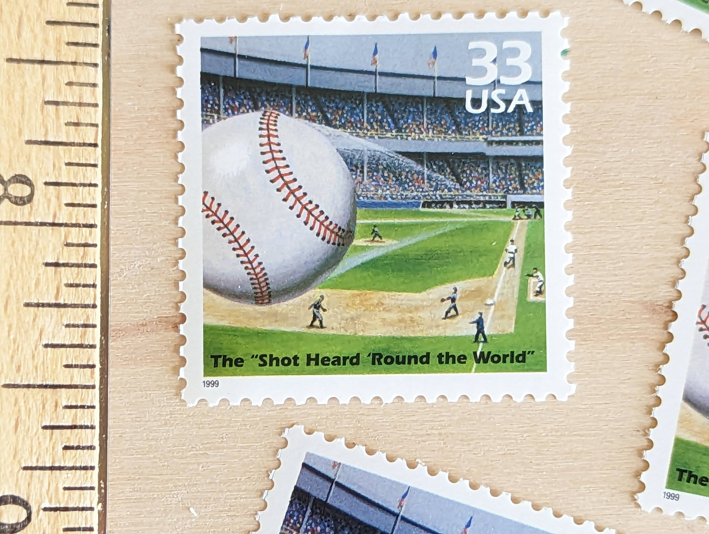 National League Pennant Race Stamps, Set of 5, Vintage Unused USPS 33 Cent Postage Stamps, 1950s Celebrate the Century Stamps 1998, Gummed