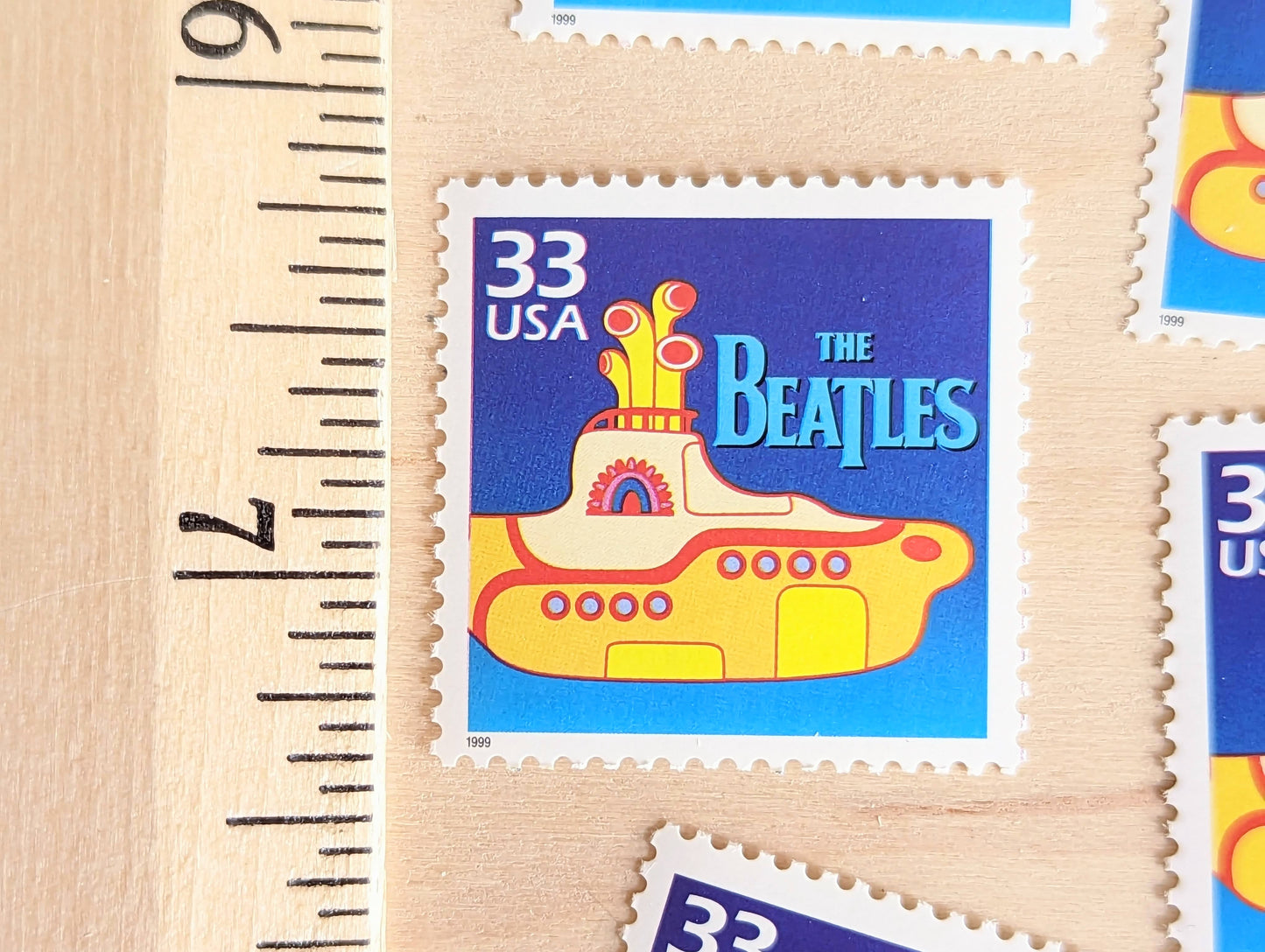 The Beatles Stamps, Set of 5, Vintage Unused USPS 33 Cent Postage Stamps, 1960s Celebrate the Century Stamps 1998, Gummed