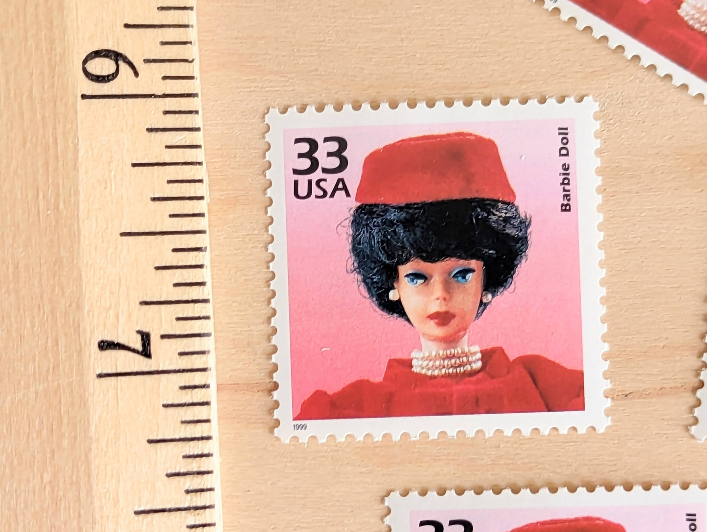 Barbie Doll Stamps, Set of 5, Vintage Unused USPS 33 Cent Postage Stamps, 1960s Celebrate the Century Stamps 1998, Gummed