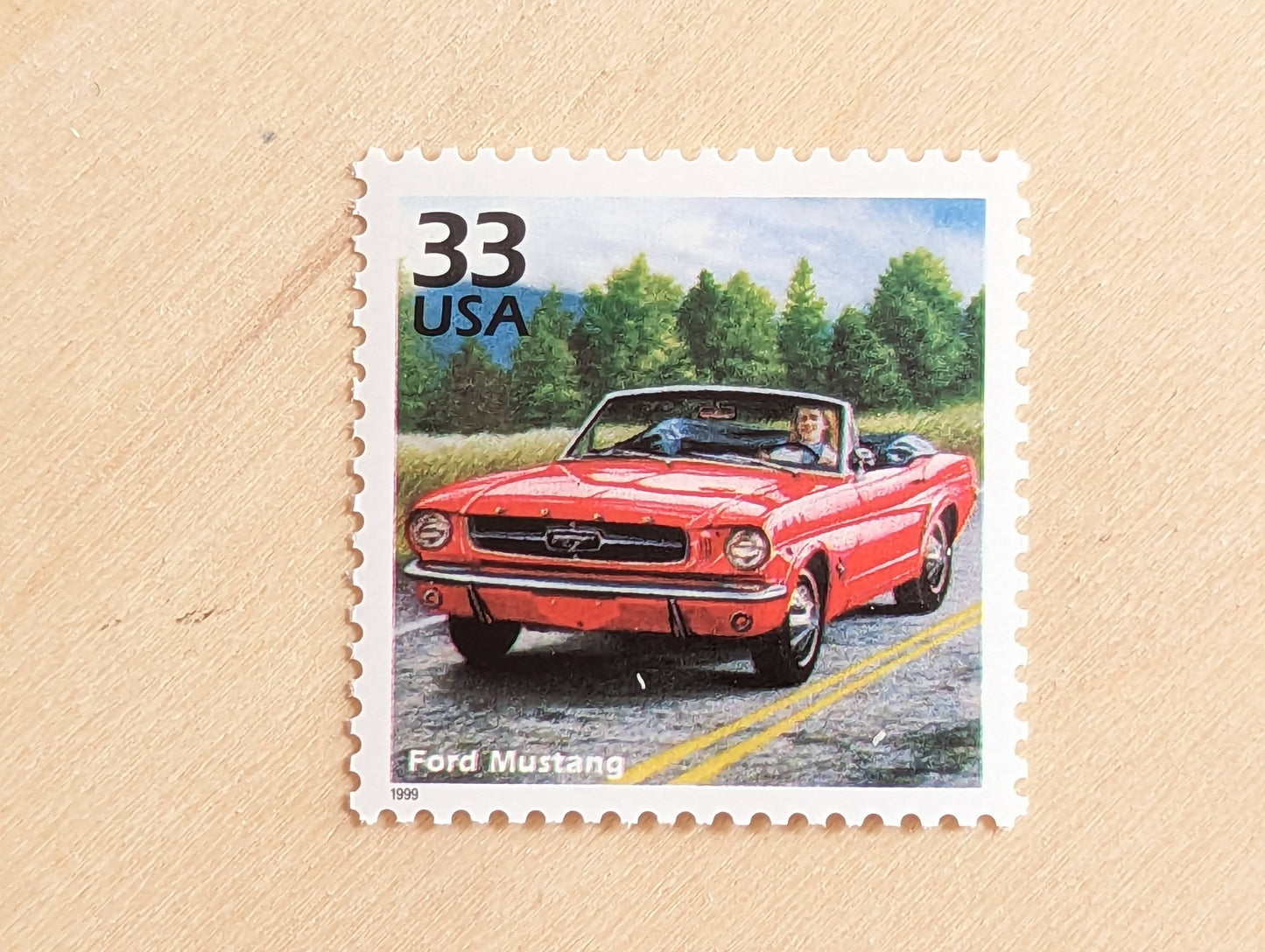 Mustang Stamps, Set of 5, Vintage Unused USPS 33 Cent Postage Stamps, 1960s Celebrate the Century Stamps 1998, Gummed