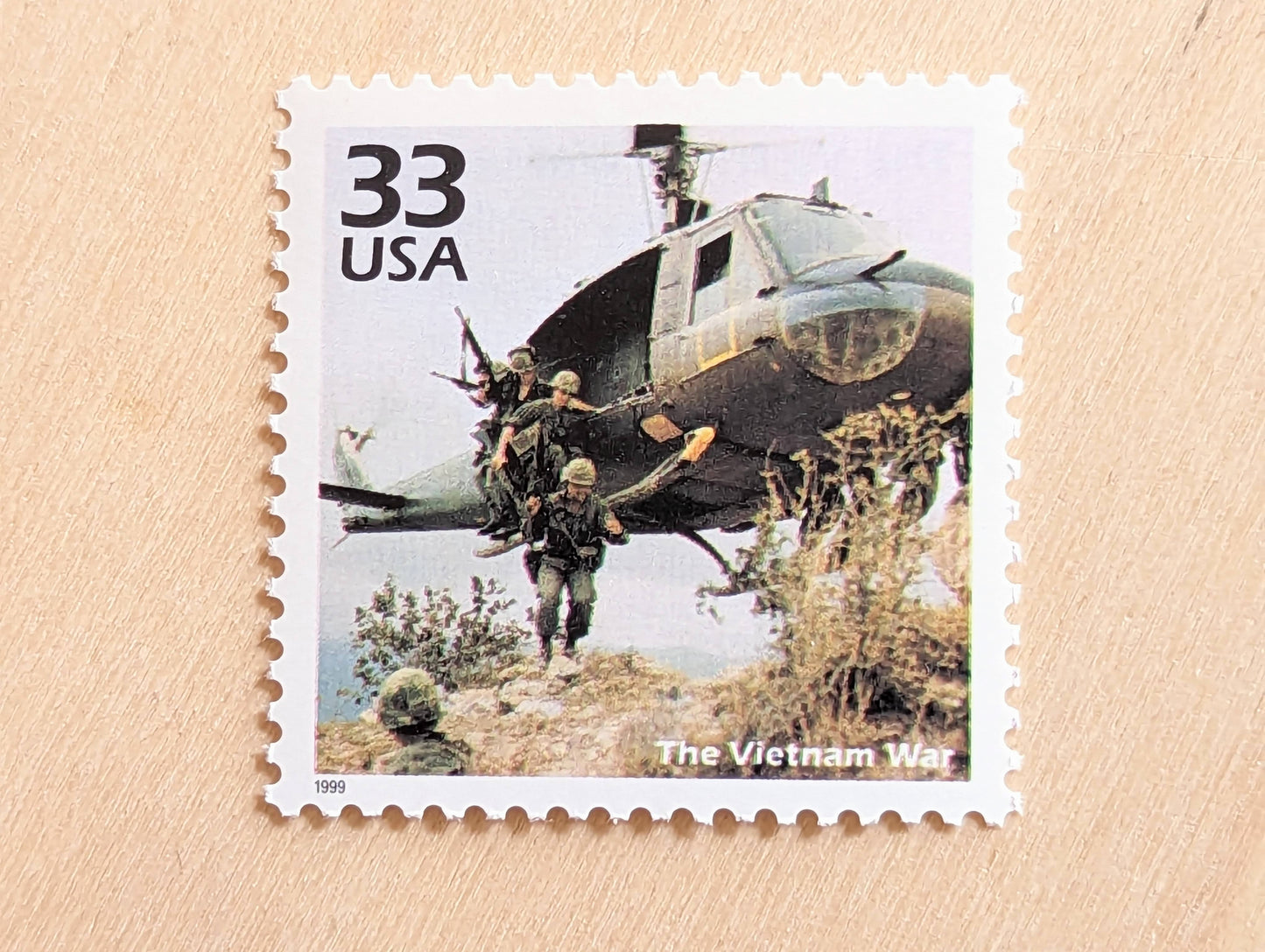 The Vietnam War Stamps, Set of 5, Vintage Unused USPS 33 Cent Postage Stamps, 1960s Celebrate the Century Stamps 1998, Gummed
