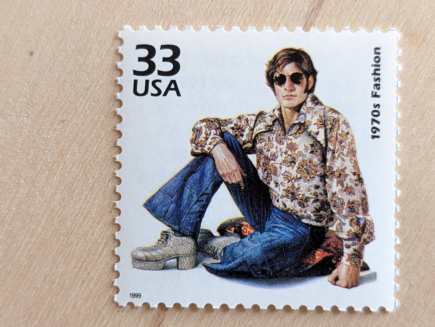 1970s Fashion Stamps, Set of 5, Vintage Unused USPS 33 Cent Postage Stamps, 1970s Celebrate the Century Stamps 1998, Gummed