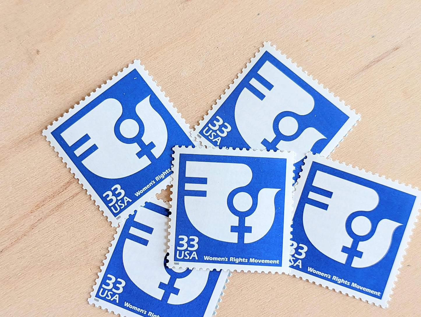 Womens Rights Movement Stamps, Set of 5, Vintage Unused USPS 33 Cent Postage Stamps, 1970s Celebrate the Century Stamps 1998, Gummed