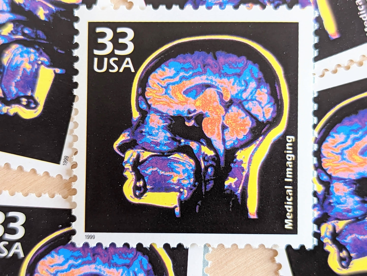 Medical Imaging Stamps, Set of 5, Vintage Unused USPS 33 Cent Postage Stamps, 1970s Celebrate the Century Stamps 1998, Gummed