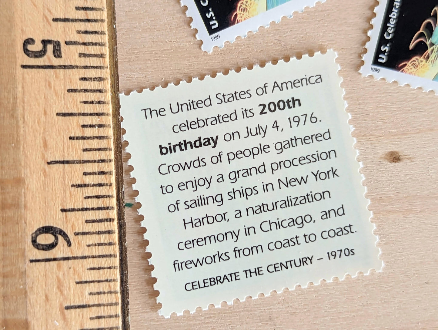 200th Birthday Stamps, Set of 5, Vintage Unused USPS 33 Cent Postage Stamps, 1970s Celebrate the Century Stamps 1998, Gummed