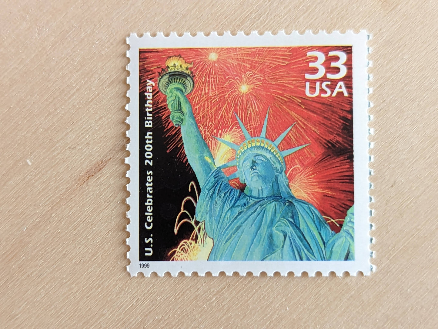 200th Birthday Stamps, Set of 5, Vintage Unused USPS 33 Cent Postage Stamps, 1970s Celebrate the Century Stamps 1998, Gummed
