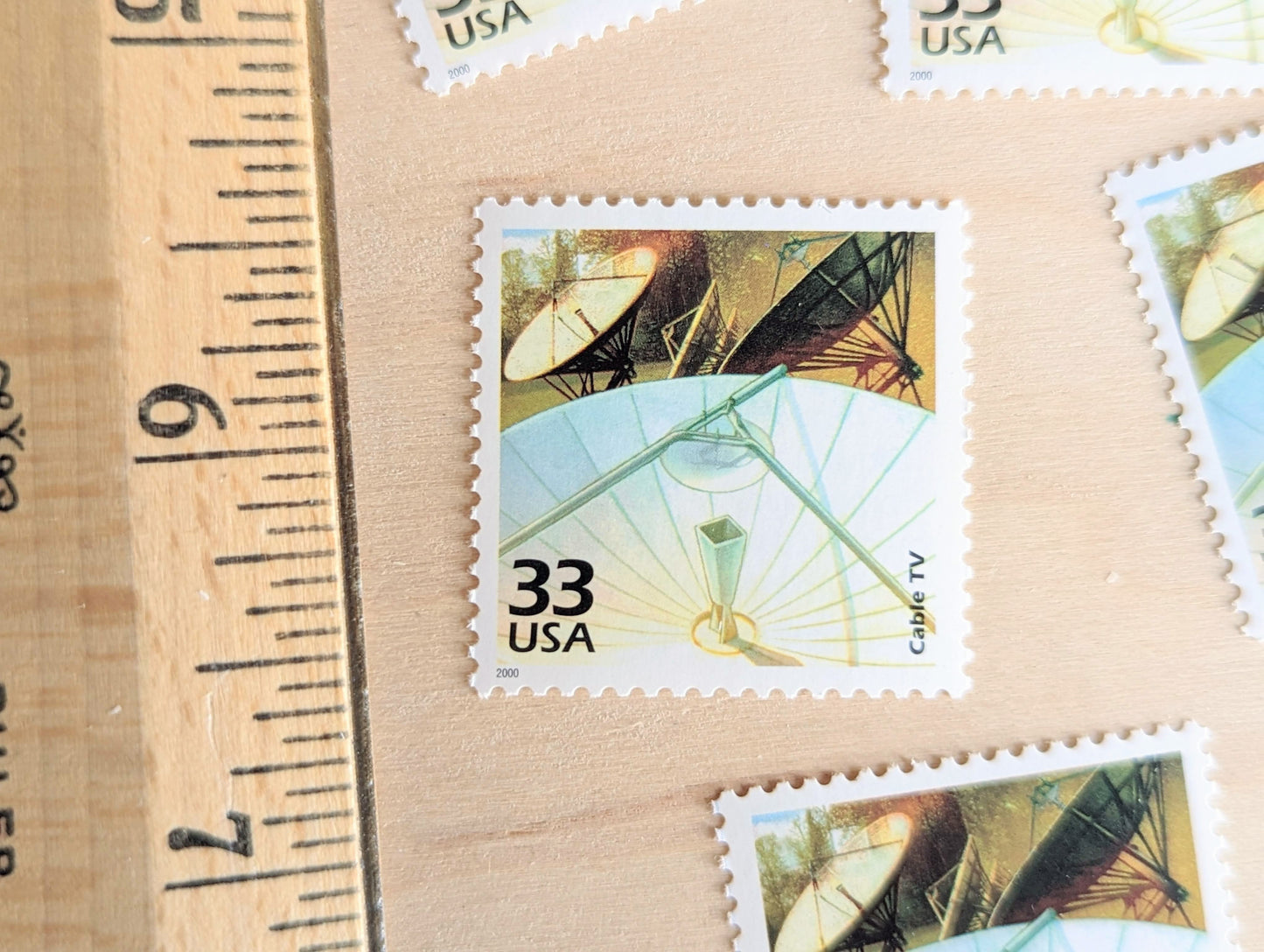 Cable TV Stamps, Set of 5, Vintage Unused USPS 33 Cent Postage Stamps, 1980s Celebrate the Century Stamps 1998, Gummed