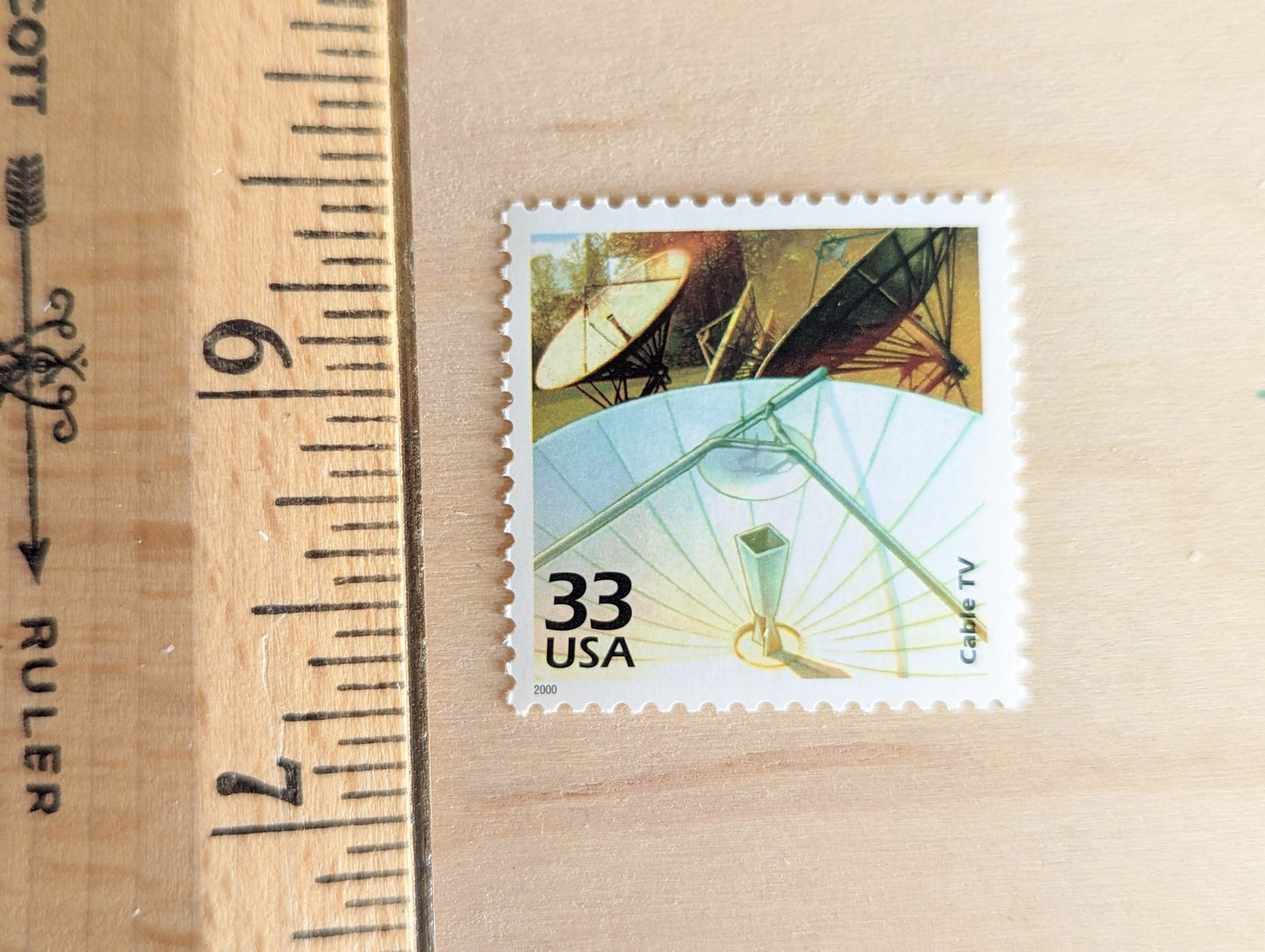 Cable TV Stamps, Set of 5, Vintage Unused USPS 33 Cent Postage Stamps, 1980s Celebrate the Century Stamps 1998, Gummed