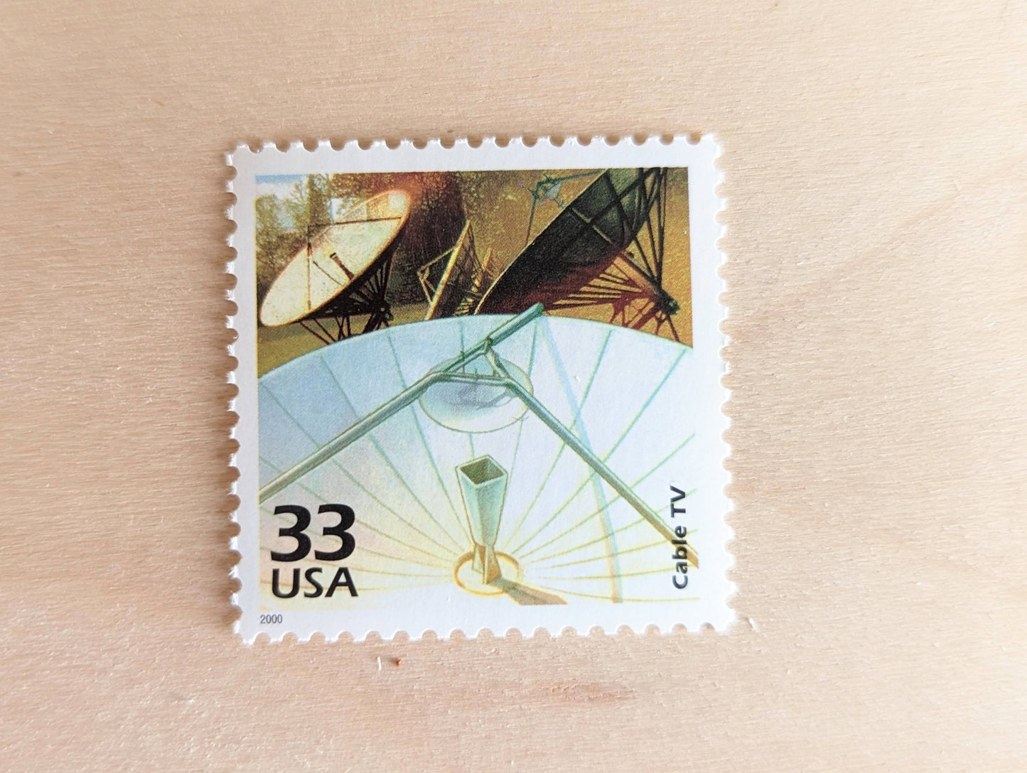 Cable TV Stamps, Set of 5, Vintage Unused USPS 33 Cent Postage Stamps, 1980s Celebrate the Century Stamps 1998, Gummed