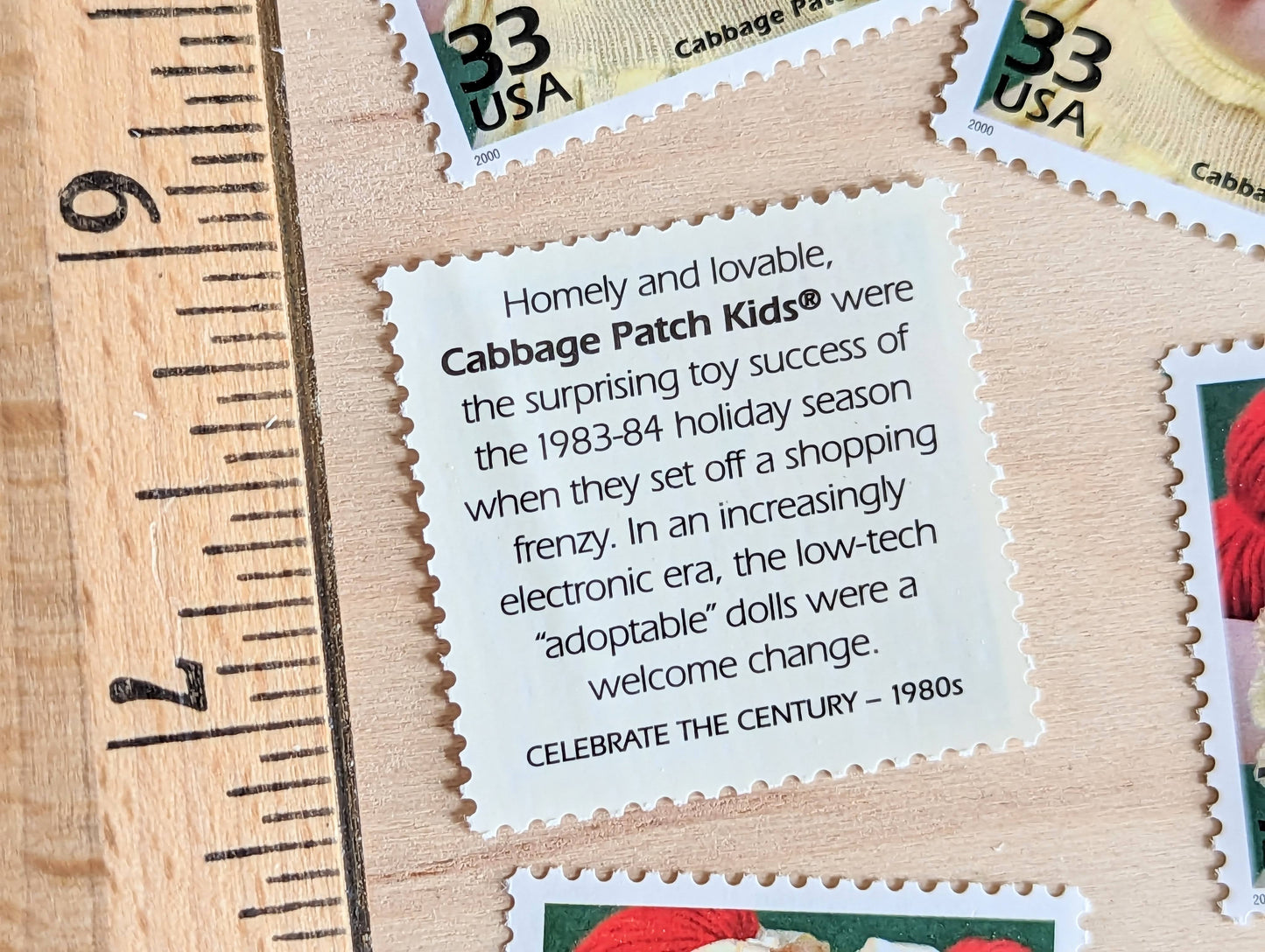 Cabbage Patch Kids Stamps, Set of 5, Vintage Unused USPS 33 Cent Postage Stamps, 1980s Celebrate the Century Stamps 1998, Gummed